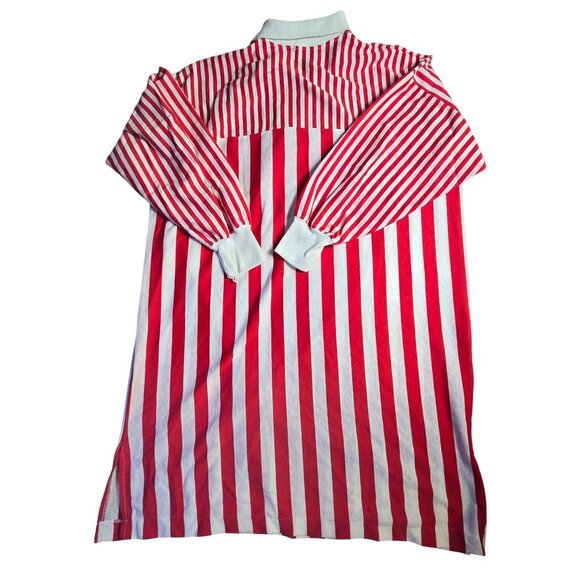 Vintage 1986 Coca-Cola Red & White Striped Rugby Shirt OS - Picture 3 of 9